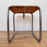 Very rare Chrome tubular steel Bauhaus Stool - 1930 / original eisengarn