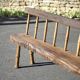 Large vintage wooden bench, old wooden bench, handcrafted bench, brutalist, entrance hall