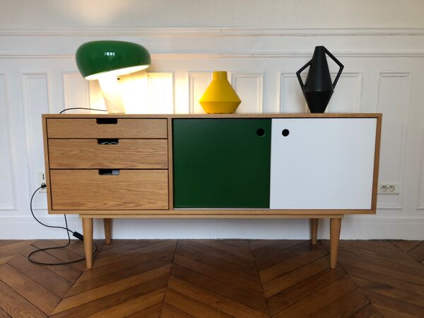 Enfilade Fidar chêne blanc vert - Kann design