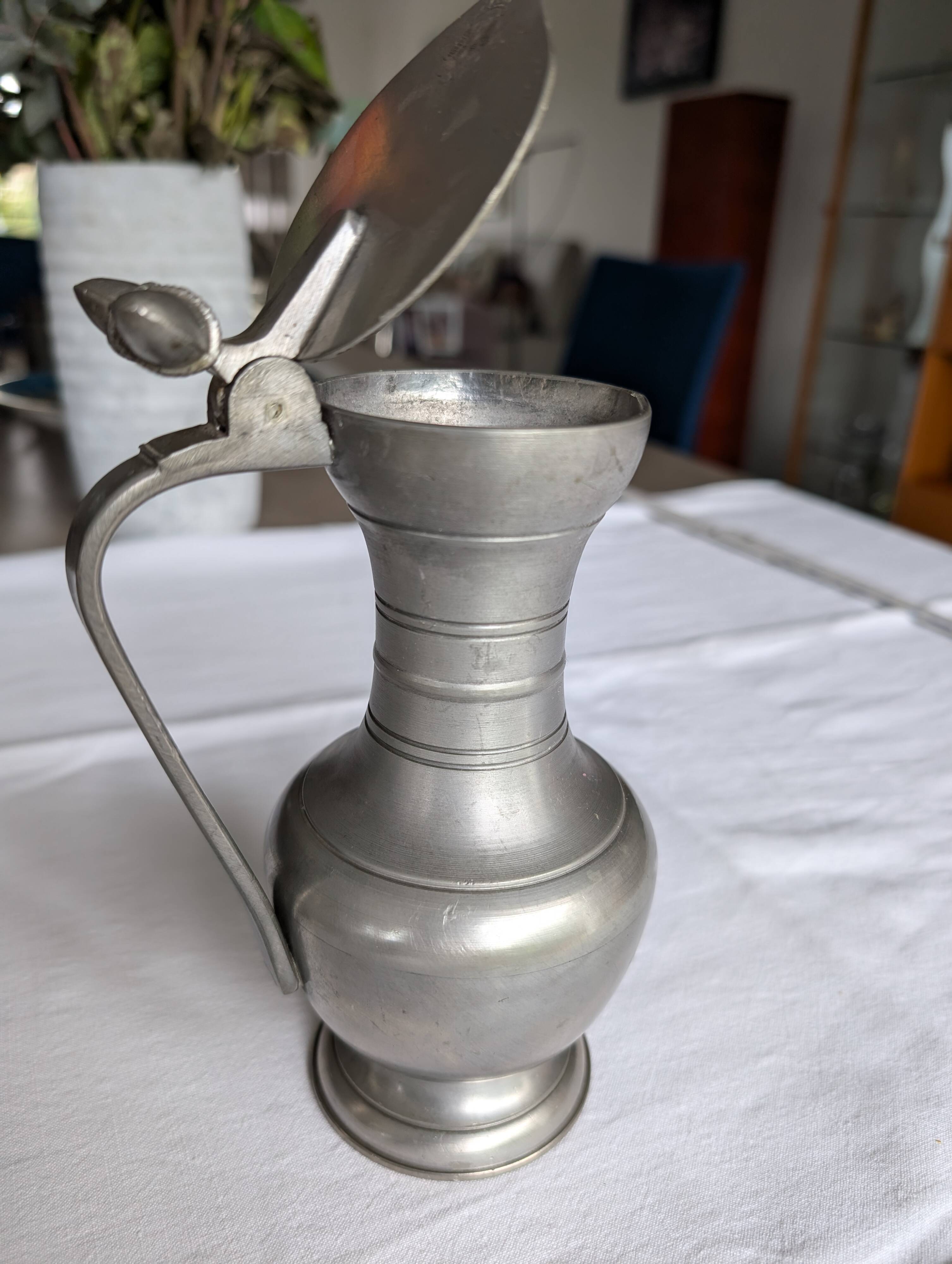 Pewter jug and cups set