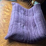 Togo purple sofa set - 2-seater sofa and corner armchair
