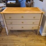 Commode en bois peint