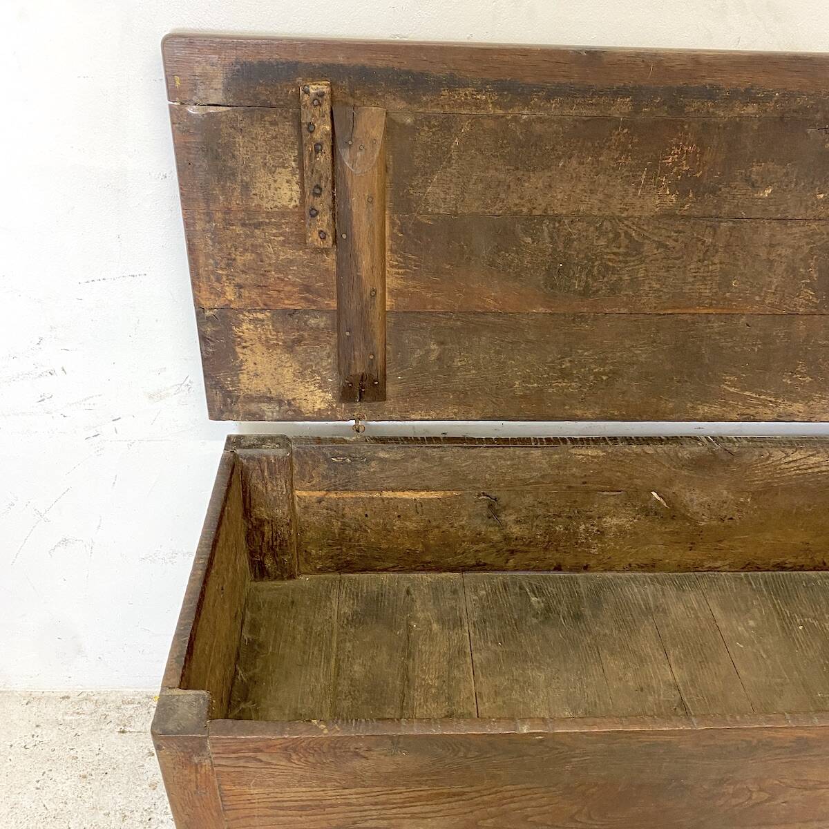 19th century solid oak chest