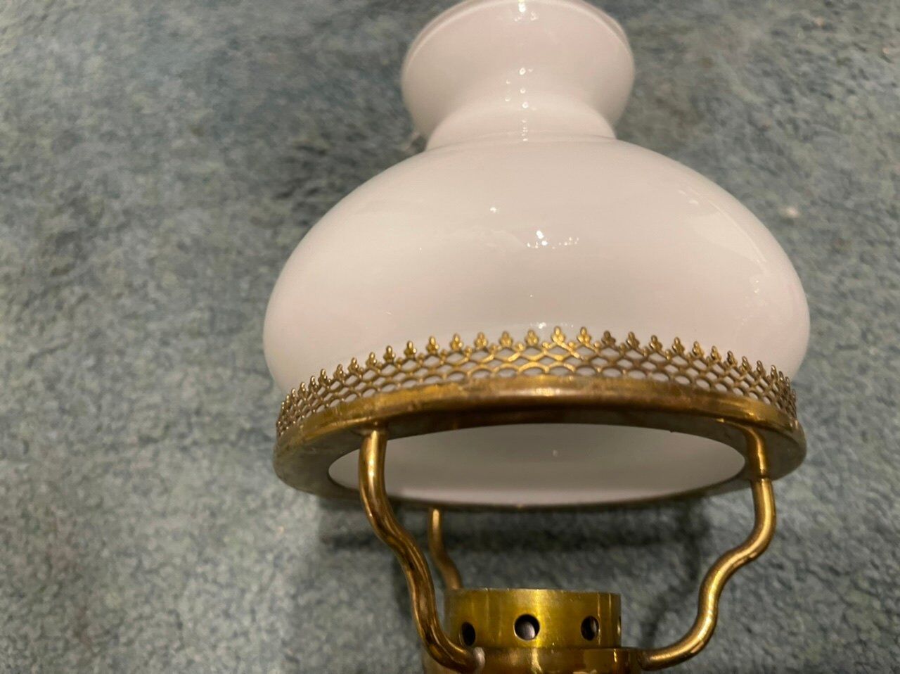 Vintage Brass Opaline Glass Sconces, 1960s, Set of 2