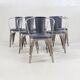 Industrial-Design Chairs (Set of 6) — Metal & Wood — Timeless Workshop Aest