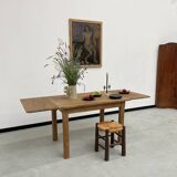 Oak farmhouse table 120cm + 200cm extensions