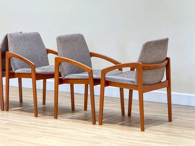 Set of 6 Danish “Knife Chairs” by K.S, 1960s