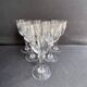 6 White wine or port glasses in blown, cut and engraved crystal