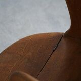 Modern Scandinavian style, Stump chair / "Kubstol" in pine, mid-20th century, 1950s.