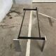 Chrome-plated steel coffee table with tempered smoked glass top