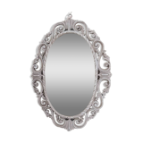 Louis XVI style patinated oval mirror