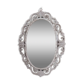 Miroir ovale  patiné style Louis XVI
