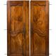 Paire de portes de placard style Louis XV en merisier massif