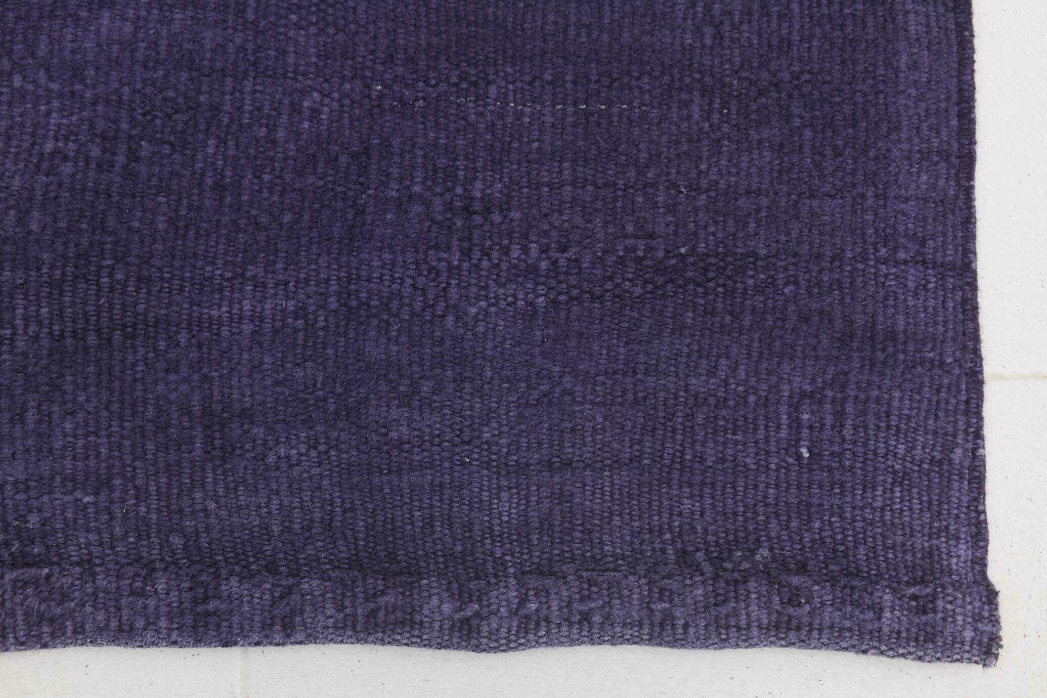 2x11 Purple Long Stairs Kilim Runner Rug, 74x346 Cm