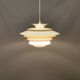 Danish hanging lamp in cracked white colour. produced by Design-Light in the 1980s, model Sofia.