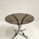 Round table chrome and smoked glass, 1970