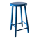 Tabouret vintage bois bleu electrique