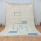 Handmade natural wool rug, size 150 x 250 cm