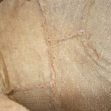 Moroccan vintage leather pouf