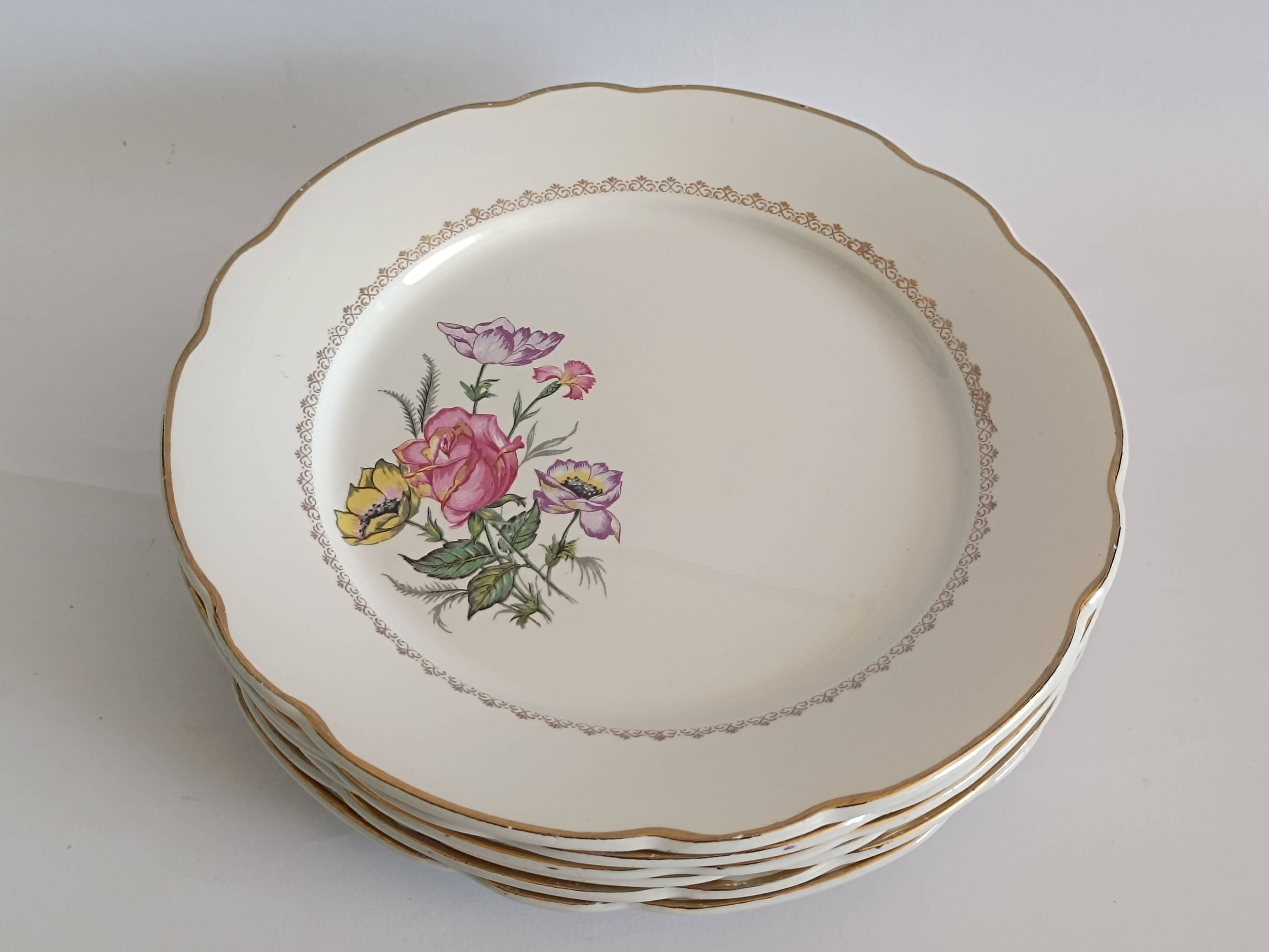 Assiettes plates Digoin & Sarreguemines