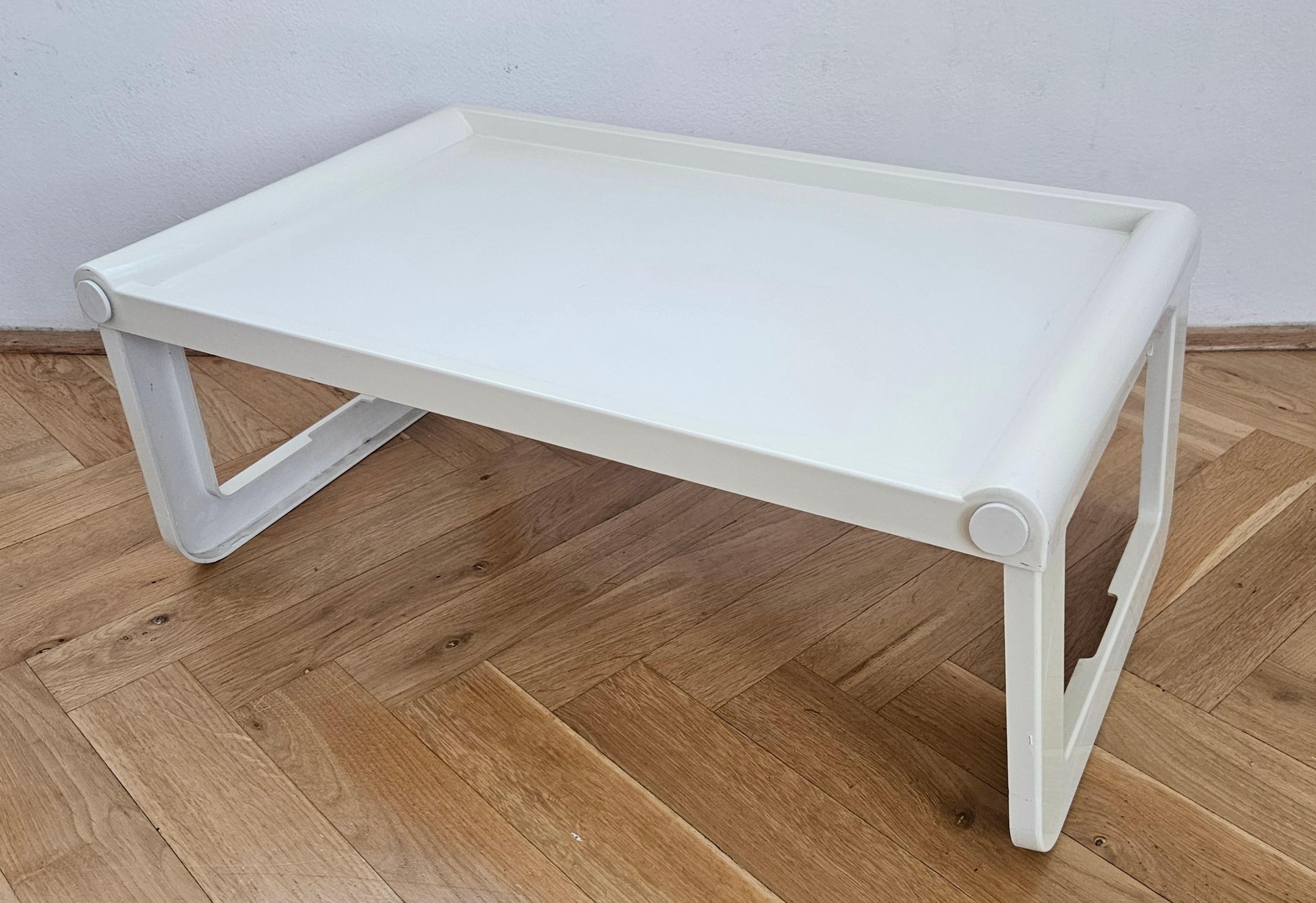 Midcentury Space Age Bed Breakfast Table Tray Guzzini, Luigi Massoni, 1970s