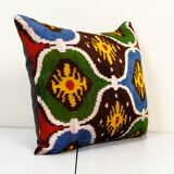 Ikat velvet pillow cover