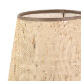 Handcrafted ceramic lamp signed, beige lampshade