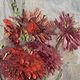 Painting HSToile "Bouquet of flowers" signed Desains 1947
