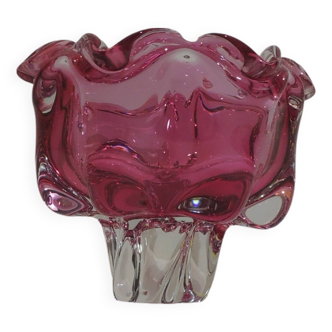 Czech Chribska glass ashtray / bowl / pocket emptier / Josef Hospodka