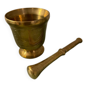 Mortier et pilon en métal