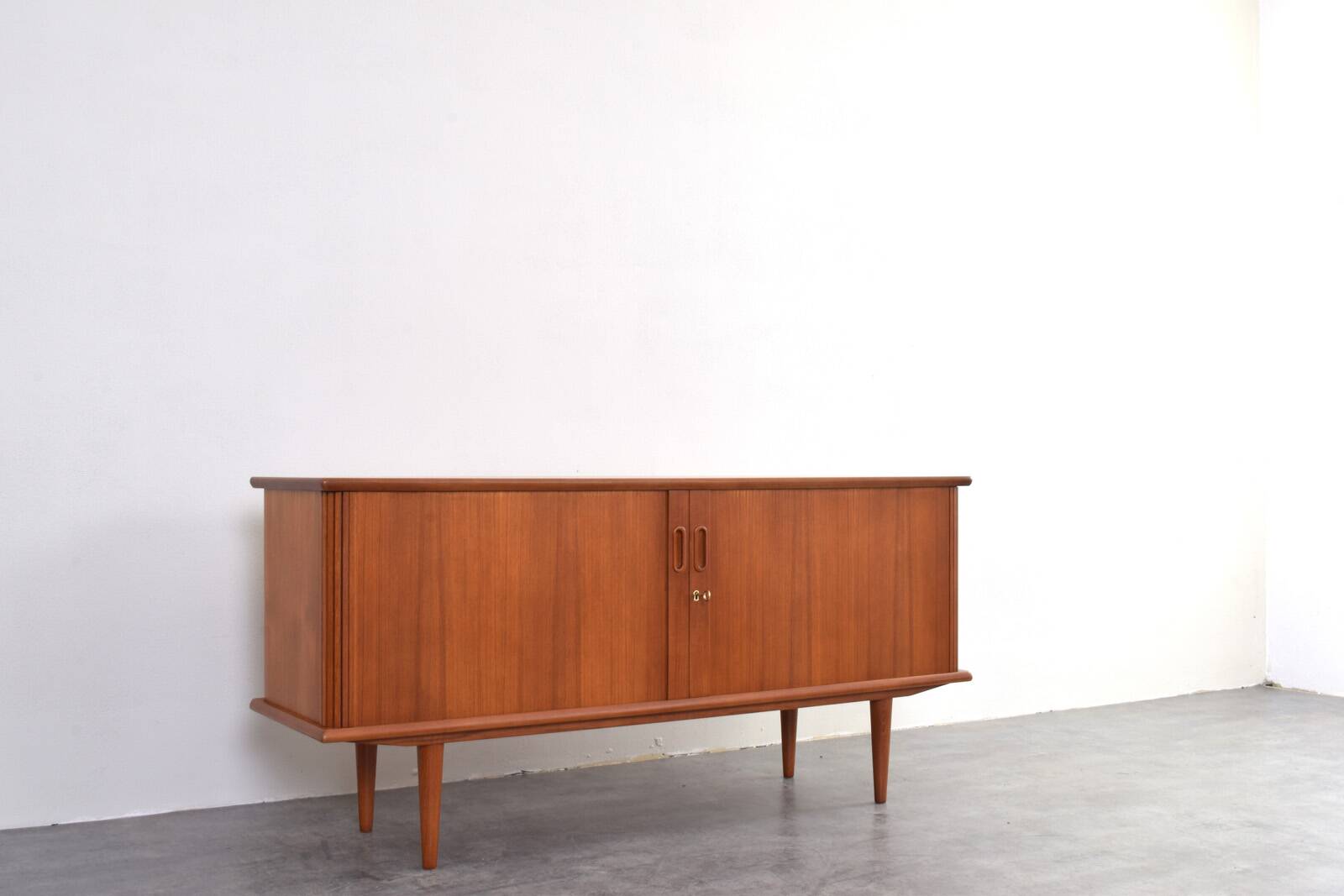 Mid-Century Danish Teak Tambour Sideboard, 1960s