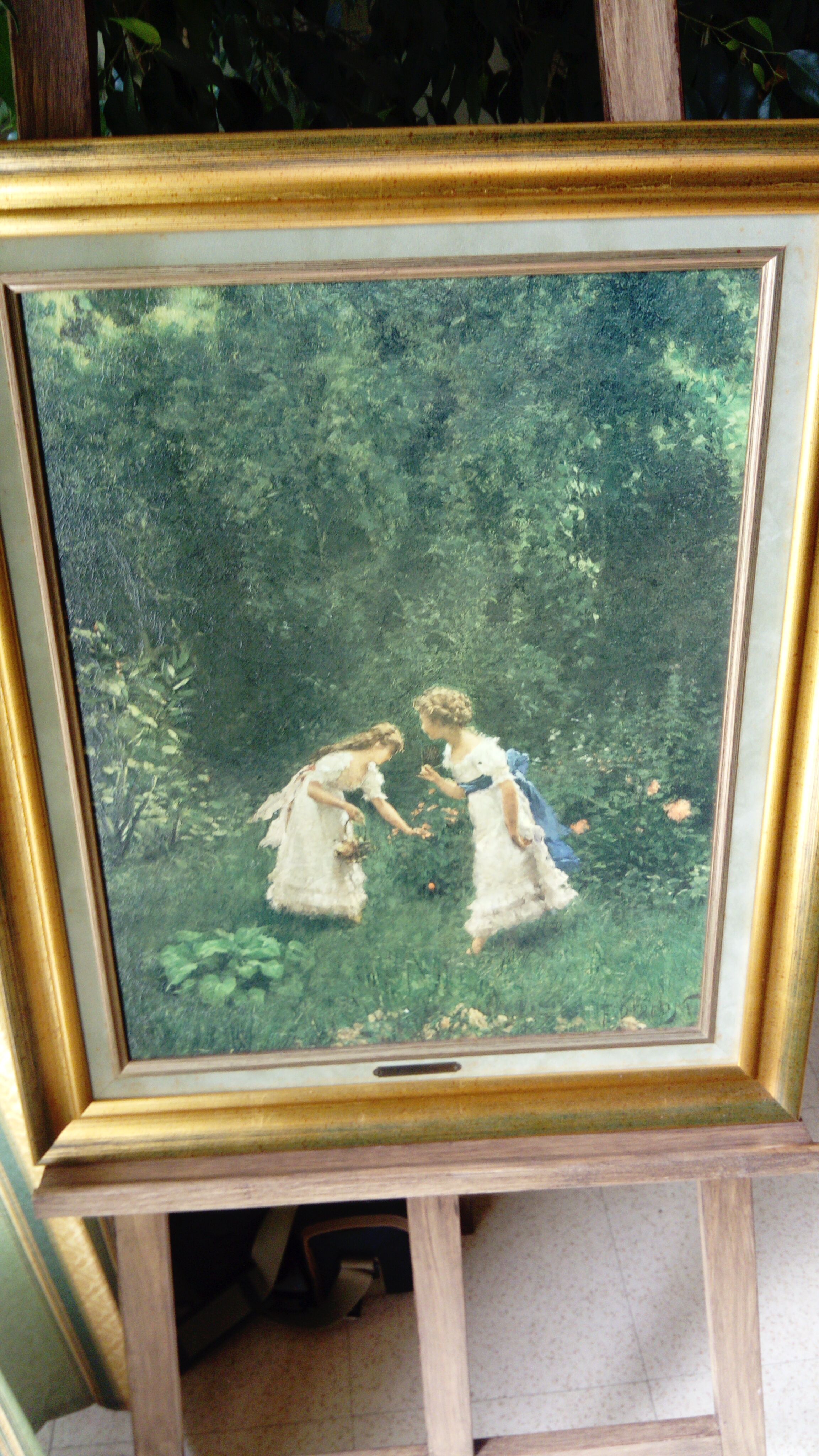 Painting "young girls in a garden"
