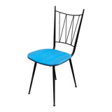 Kitchen chair Colette Gueden, blue vinyl