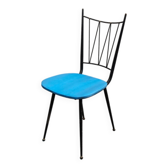 Chaise de cuisine Colette Gueden , vinyl bleu