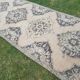 Vintage Turkish hallway rug 119x395 cm