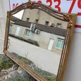 Miroir Glace à parclose dorée ancien 1960s