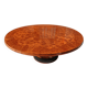 Table ronde vintage en loupe de bois