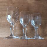 Set of 3 antique glasses