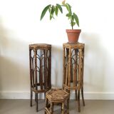 Old bamboo side table