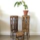 Old bamboo side table