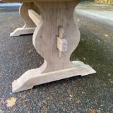 Table à manger de monastère rénovée en chêne massif du 19ème 200cm