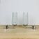 Pair of chrome metal wall lights and opaline tulips from the 70s