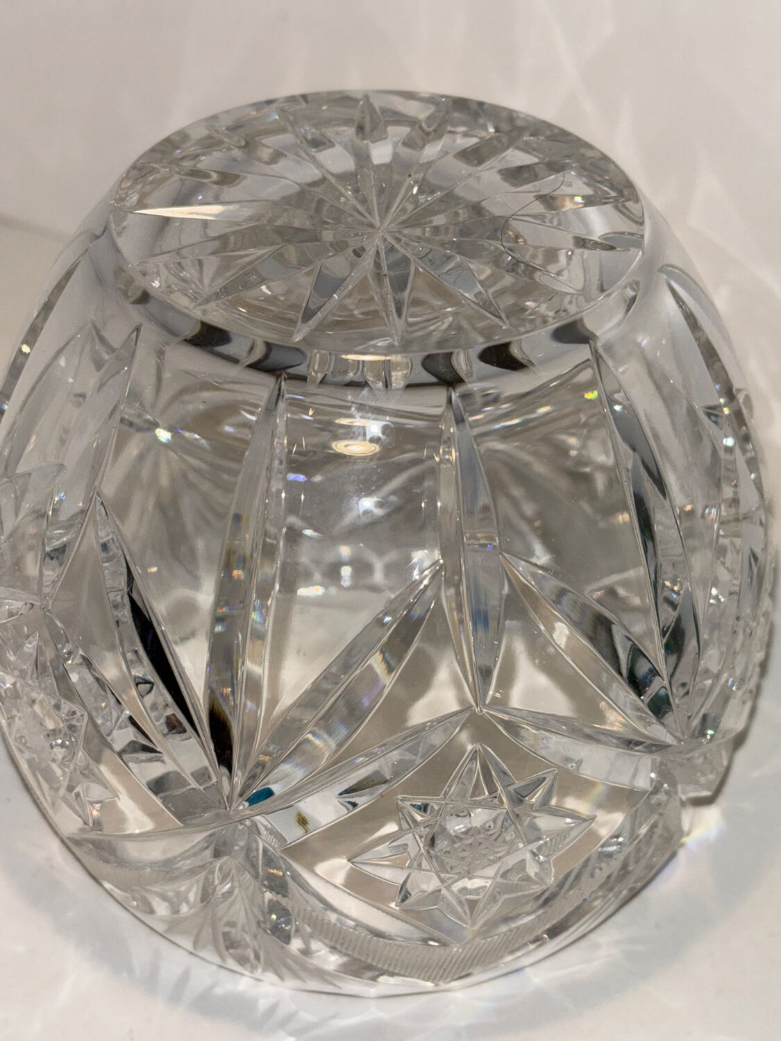 Bonbonnière en cristal ciselé