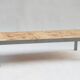 Rectangular metal and cermal herbarium coffee table by Roger Capron, 1960s