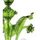 Contemporary Translucent Green Murano Style Glass Chandelier