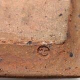 Rectangular dish in stoneware by Gustave Tiffoche, 1960s ceramics.