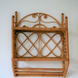 Rattan wall shelf