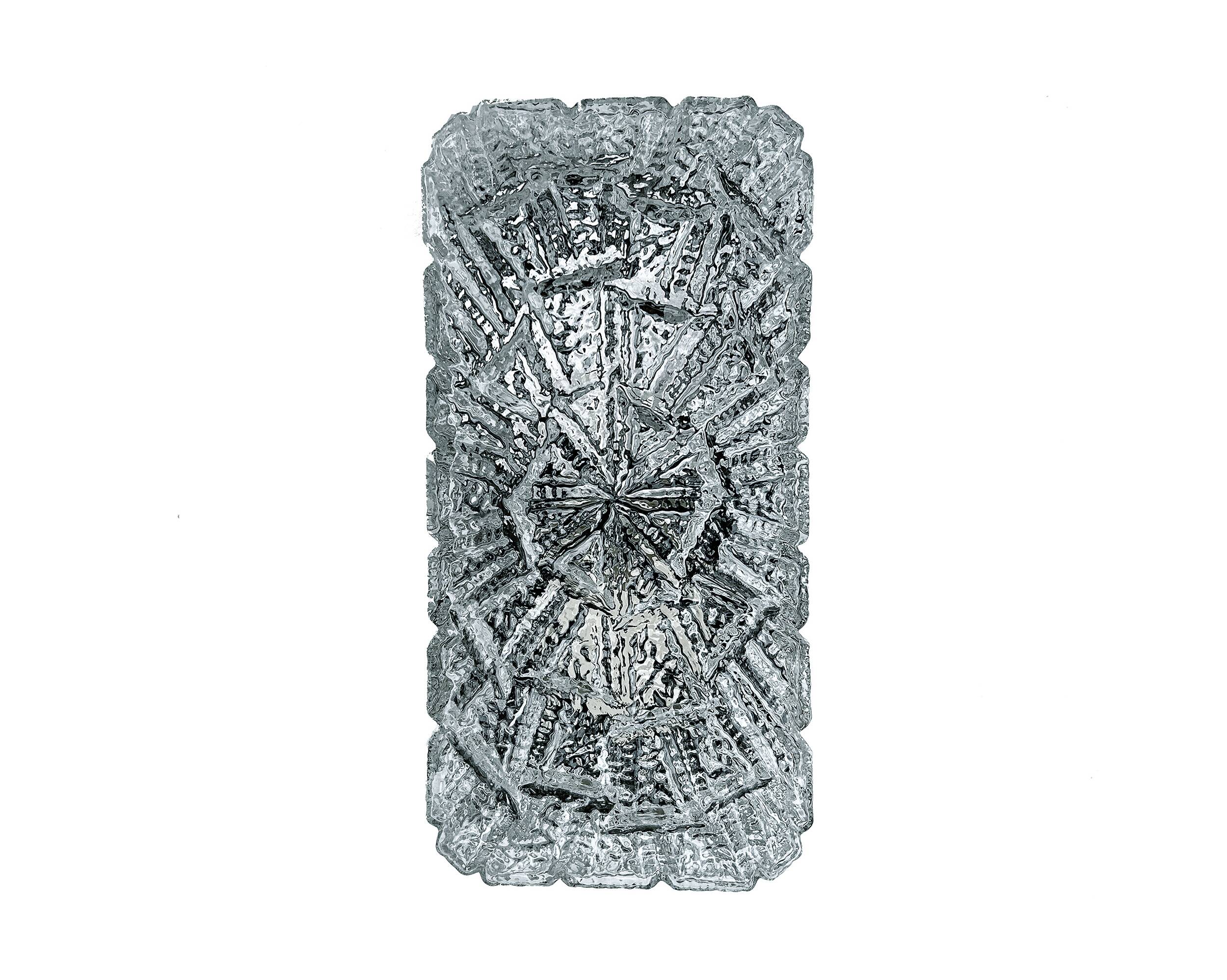 Vintage Brutalist Glass Sconce