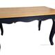 Louis xv style table in black patinated oak