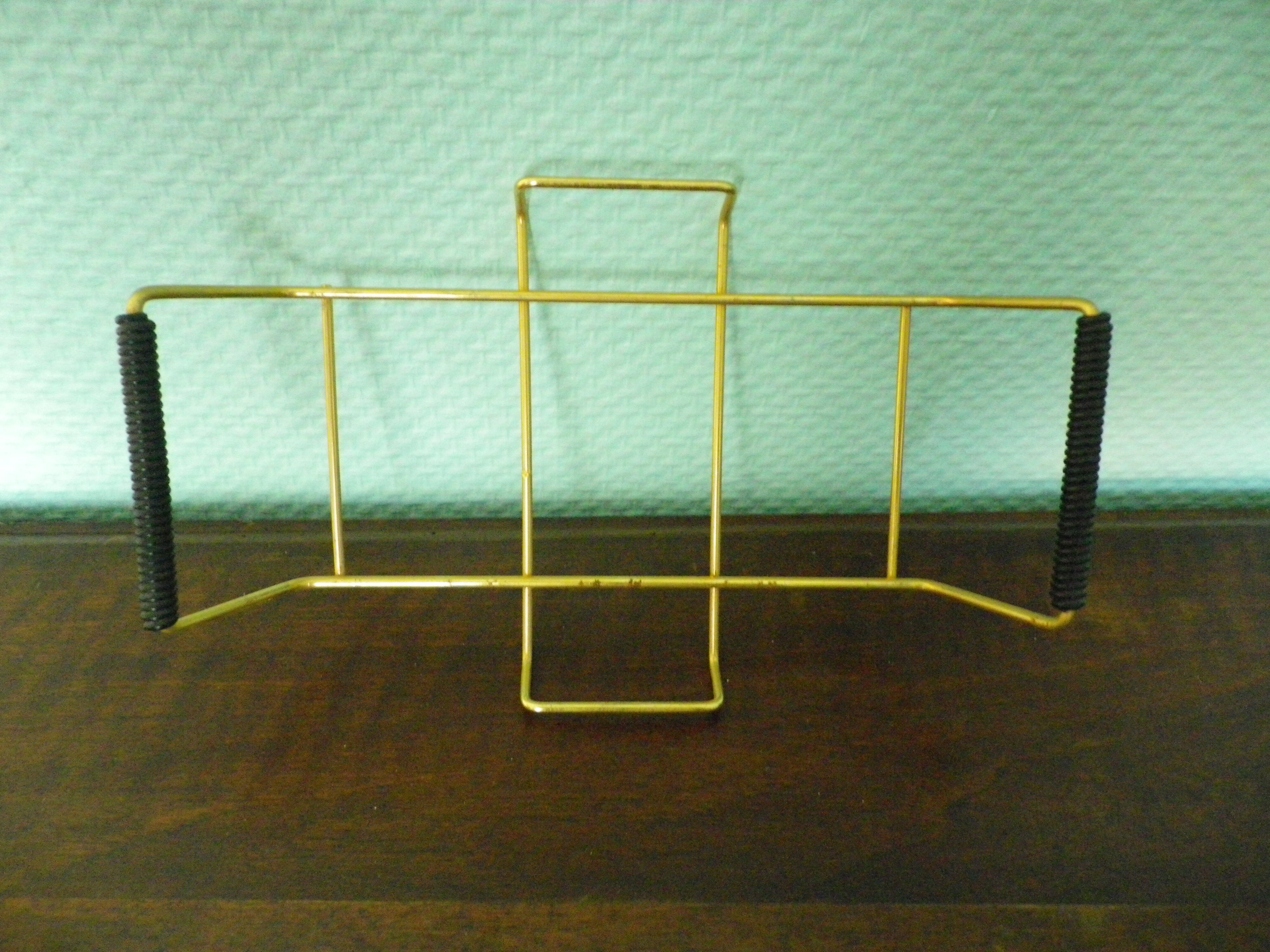 Aperitif servant, sauce, with 3 glass ravines and gold metal support - Design - 60s